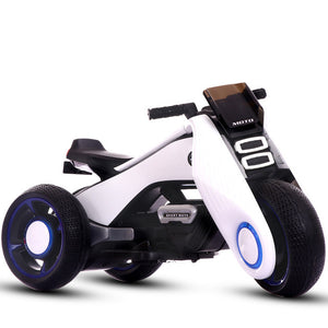 Children's Electric Motorcycle Toy Car with Early Education Function Baby Ride on Toy Car Can Sit on Double-engine Motorbike - virtualdronestore.com