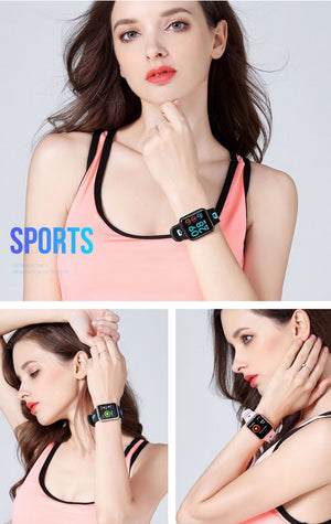 Smart Watch P68 Sports IP68 fitness bracelet activity tracker heart rate monitor blood pressure for ios Android apple iPhone 6 7 - virtualdronestore.com
