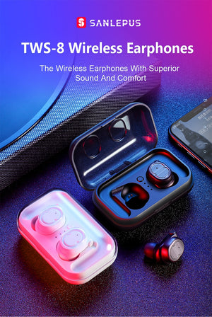 SANLEPUS TWS 5.0 Wireless Headphones Bluetooth Earphones Sports Earbuds Stereo Headset Handsfree Auriculares For Phones Xiaomi - virtualdronestore.com