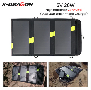 X-DRAGON 5V 3.7V 20W Portable Solar Panel Charger for iPhone iPad Samsung HTC LG Huawei Xiaomi Phones Tablets - virtualdronestore.com