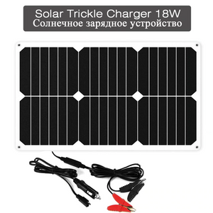 12V Solar Charger 18V Solar Panel Charger 18W Solar Vehicle Battery Charger Maintainer Trickle Charging for Vehicle Boat Car - virtualdronestore.com
