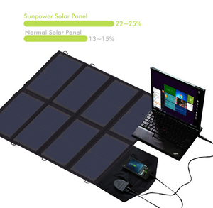 X-DRAGON 40W Foldable Portable Solar Charger for iPhone iPad Macbook Samsung HP Dell other Phone Tablet Laptop 12V Car Battery - virtualdronestore.com