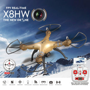 Syma X8HW WIFI FPV 0.3MP Camera 2.4GHz 4CH 6 Axis Gyro RC Quadcopter Headless Mode Barometer Set Height RTF - virtualdronestore.com