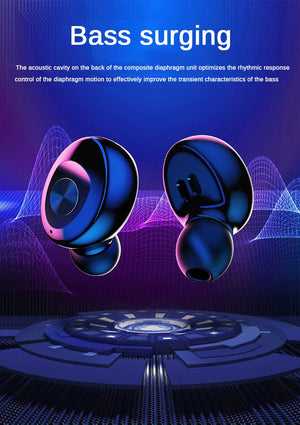 XG12 TWS Bluetooth 5.0 Earphone Stereo Wireless Earbus HIFI Sound Sport Earphones Handsfree Gaming Headset with Mic for Phone - virtualdronestore.com