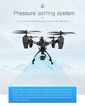 JD-11 Selfie Drone With Camera HD 2MP Long Flying 2.4G WiFi FPV Remote Control Quadcopter Aircraft 6-Axis Drone RC Helicopter - virtualdronestore.com