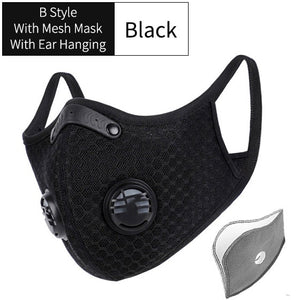 WEST BIKING N95 Dust-proof Cycling Mask With Filter Activated Carbon Bike Face Mask Outdoor Coronavirus Mask Bicycle Face Shield - virtualdronestore.com