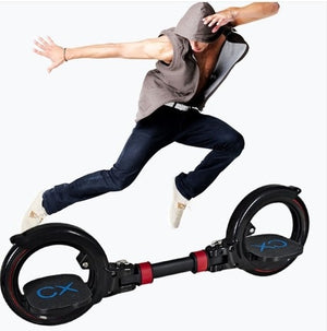 New Upgrade 2 Two Wheels Skate Board Two Parts Roller Foldable Drift Skateboard stunt scooter for Extreme Sports - virtualdronestore.com
