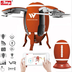 Attop W5 2.4GHz Foldable Flying Egg Drone WIFI FPV Foldable Selfie Drone RC Quadcopter with 0.3MP Camera Altitude Hold 3D Flips - virtualdronestore.com