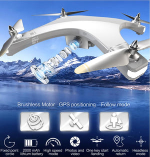 Professional Racing WIFI FPV RC Quadcopter GPS Drone 15Mins 720P 1080P Auto Follow Me Brushless Remote Control RC Helicopter - virtualdronestore.com