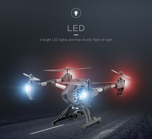 JD-11 Selfie Drone With Camera HD 2MP Long Flying 2.4G WiFi FPV Remote Control Quadcopter Aircraft 6-Axis Drone RC Helicopter - virtualdronestore.com