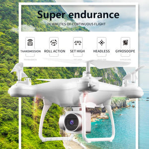 FOR HJMAX RC Quadcopter Kid Toy Training Wi-Fi Supper Endurance Drone Built-in 1080P HD Camera FPV RC Drone White black - virtualdronestore.com