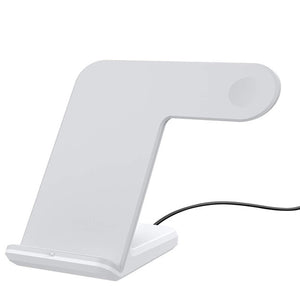 wireless charger For iPhone Xs Max Xiaomi Samsung 2 in 1 Fast Wireless Charger Charging Stand Dock For Apple Watch iWatch - virtualdronestore.com