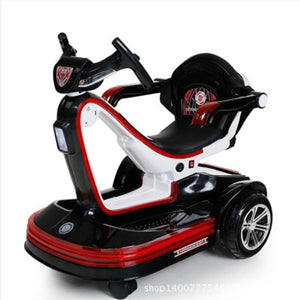 Music LED Children Electric Vehicles Remote Control Scooter Bumper Car Rotating Baby Electric Drift Car for Kids Ride on Toys - virtualdronestore.com