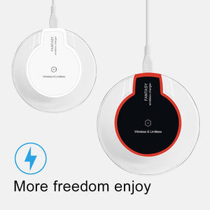 Ultra Thin Led Wireless Charging Pad For iphone XS X 8 Plus Samsung Huawei Mate 20 Pro Charger - virtualdronestore.com
