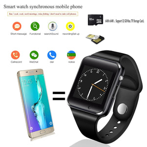 Smart Watch Sport Wristwatch With Camera SIM Card Dial Call Sync SMS Touch Screen Smartwatch For Apple IOS Android - virtualdronestore.com