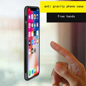 Anti Gravity Phone Case For iPhone XS Max XR X 8 7 6 S 6S Plus Antigravity Magical Nano Suction Cover Adsorbed Car Case - virtualdronestore.com