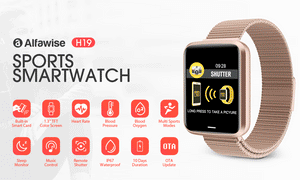 Sports Smartwatch Fitness Tracker Heart Rate Blood Pressure Oxygen Monitor IP67 Waterproof 1.3 inch Color Screen - virtualdronestore.com