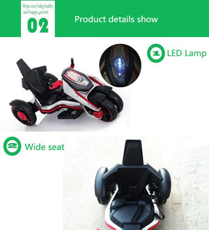 Children's Electric Motorcycle Suitable for 7-12 Year Old Baby 12V7A safe and comfortable Three wheeled motorcycle Ebike - virtualdronestore.com