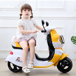 Children Electric Motorcycle Three Wheels Electric Car for Kids Ride on 1-3-6 Years Charging Music Motorcycle Electric Trike - virtualdronestore.com