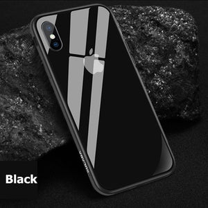 Luxury Nano Glass Phone Case For iPhone XR XS Max XS Metal Frame Back Cover For iPhone X 6 6s 7 8 Plus - virtualdronestore.com