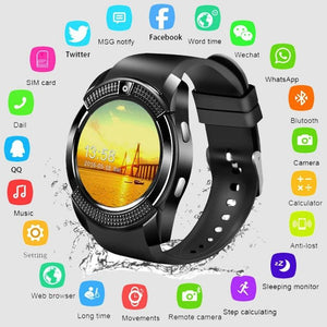 Smart Watch Men Bluetooth Sport Watches Women Smartwatch Support Sim TF Card Phone Call Push Message Camera For Android Phone - virtualdronestore.com