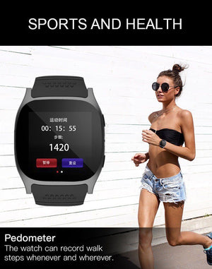 Smart Watch with Camera Touch Screen T8 Bluetooth Smart Watch Support SIM and TF card Camera For Android iPhone - virtualdronestore.com