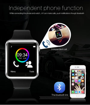 WristWatch A1 Bluetooth Smart Watch Men Sport Pedometer with SIM Camera Smartwatch for Android Smartphone - virtualdronestore.com